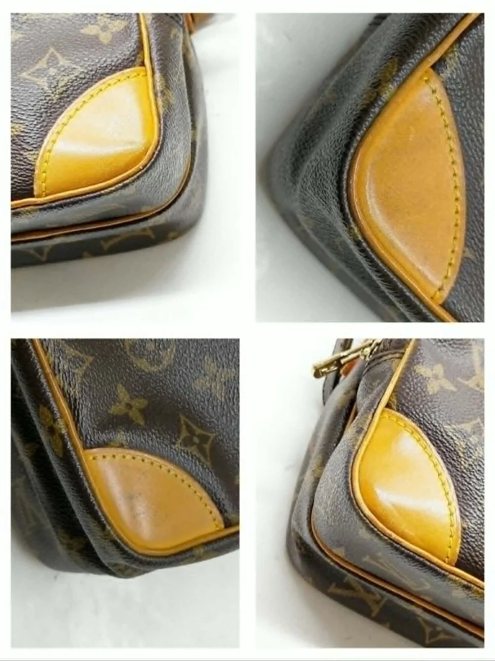 Authentic Louis Vuitton Amazone Monogram Crossbody Bag Vintage LV Brown